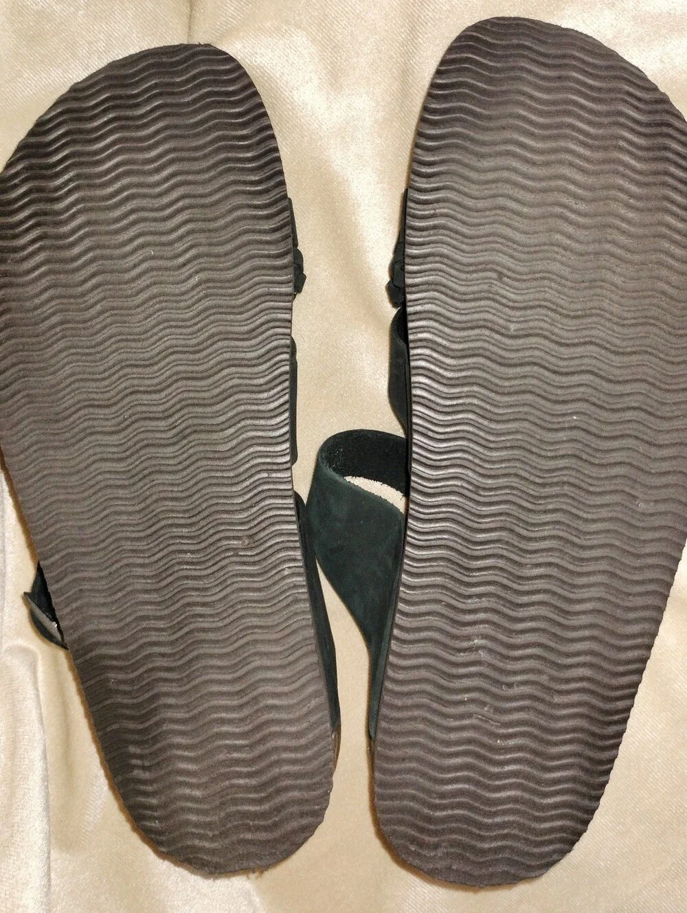 NWOT! White Mountain Footbeds New Hazy Black Leather Slide Sandal. Size 8 - Picture 5 of 7